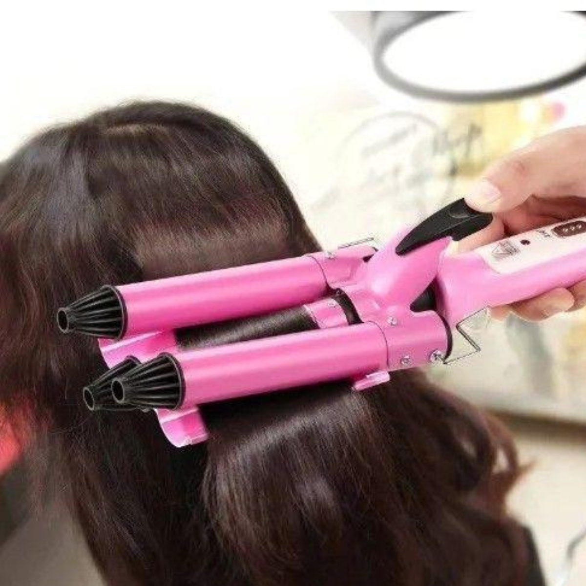 Modelador de Três Ondas – Cachos Perfeitos e Volumosos em Minutos