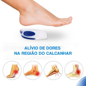 Palmilha Calcanheira de Silicone Ortopédica