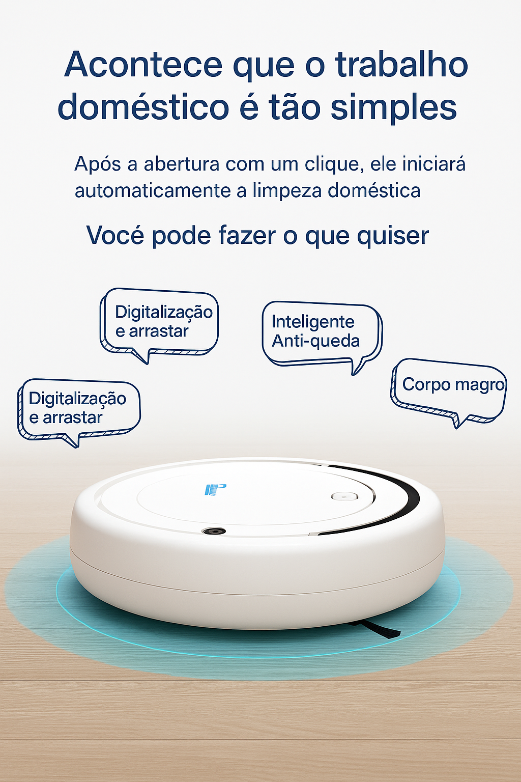 Robô Inteligente de Limpeza 3 em 1