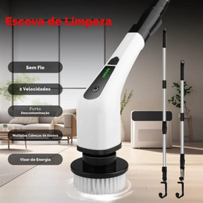 Esfregão Elétrico 9 em 1 – O Poder da Limpeza Sem Esforço na Sua Mão!