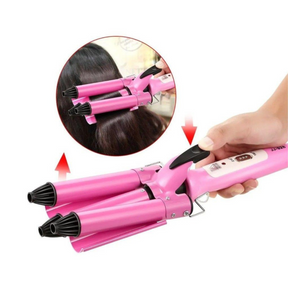 Modelador de Três Ondas – Cachos Perfeitos e Volumosos em Minutos
