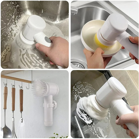Escova Elétrica de Limpeza 5 em 1 – Potência e praticidade na sua limpeza!