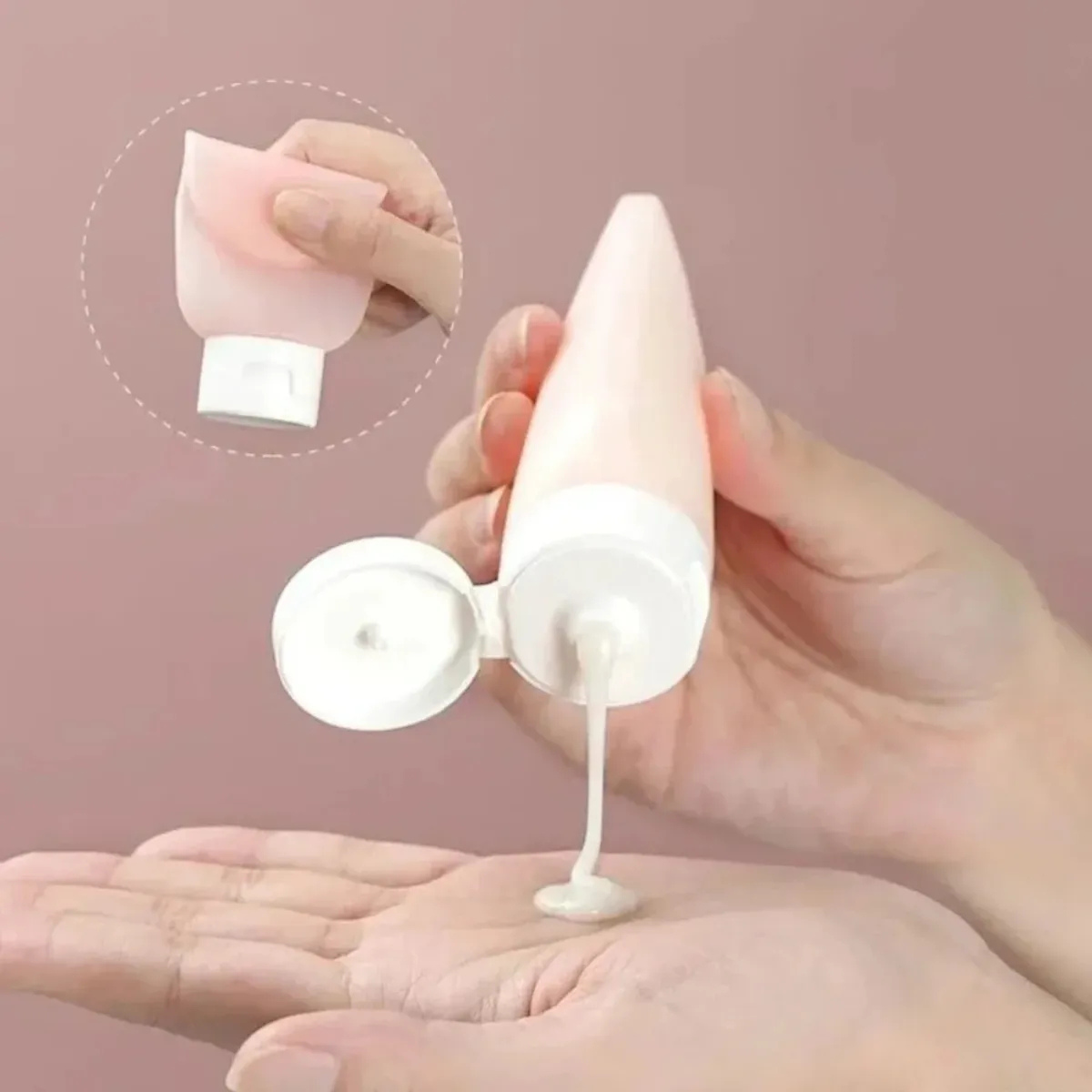 Kit de Viagem com 4 Frascos de Silicone – Leve Seus Cuidados Pessoais com Praticidade