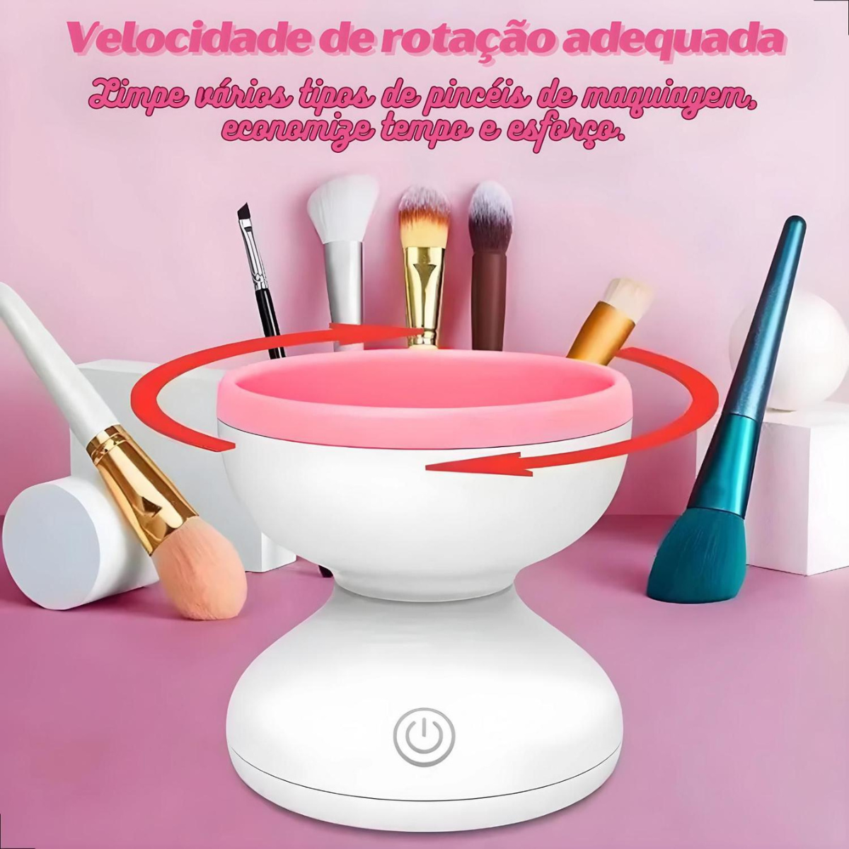 Lavador Elétrico de Pincéis – Sua Make Mais Linda e Sua Pele Mais Protegida!