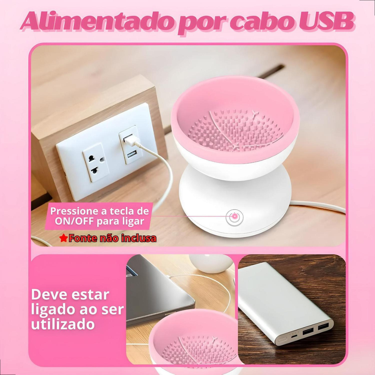 Lavador Elétrico de Pincéis – Sua Make Mais Linda e Sua Pele Mais Protegida!