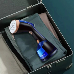 Ferro a Vapor Portátil 2 em 1 – Passe e Higienize Suas Roupas em Minutos!