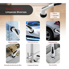 Esfregão Elétrico 9 em 1 – O Poder da Limpeza Sem Esforço na Sua Mão!