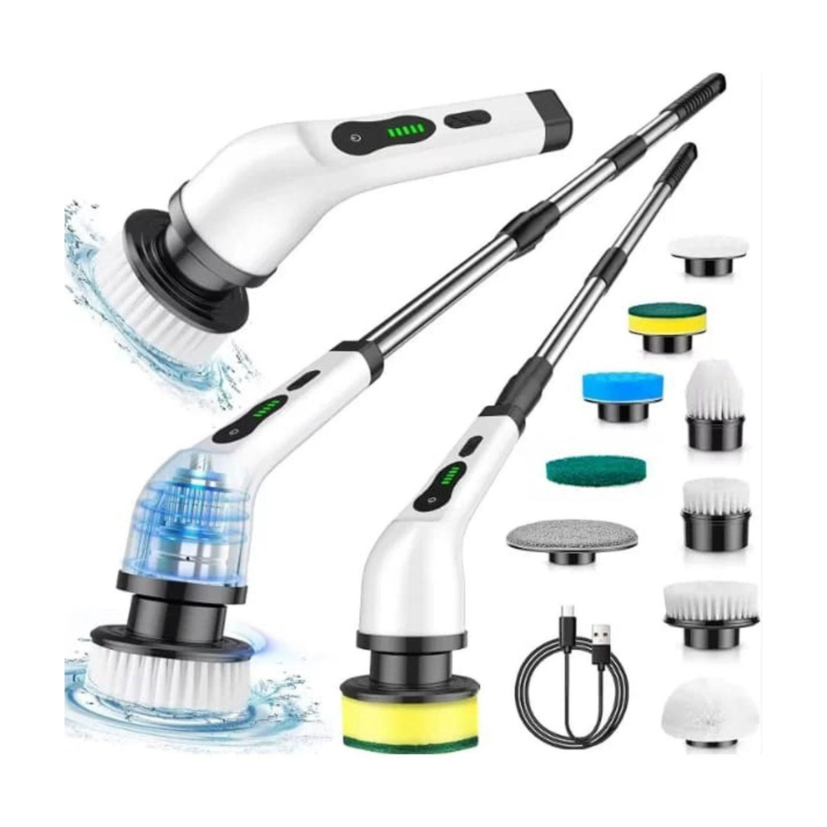 Esfregão Elétrico 9 em 1 – O Poder da Limpeza Sem Esforço na Sua Mão!