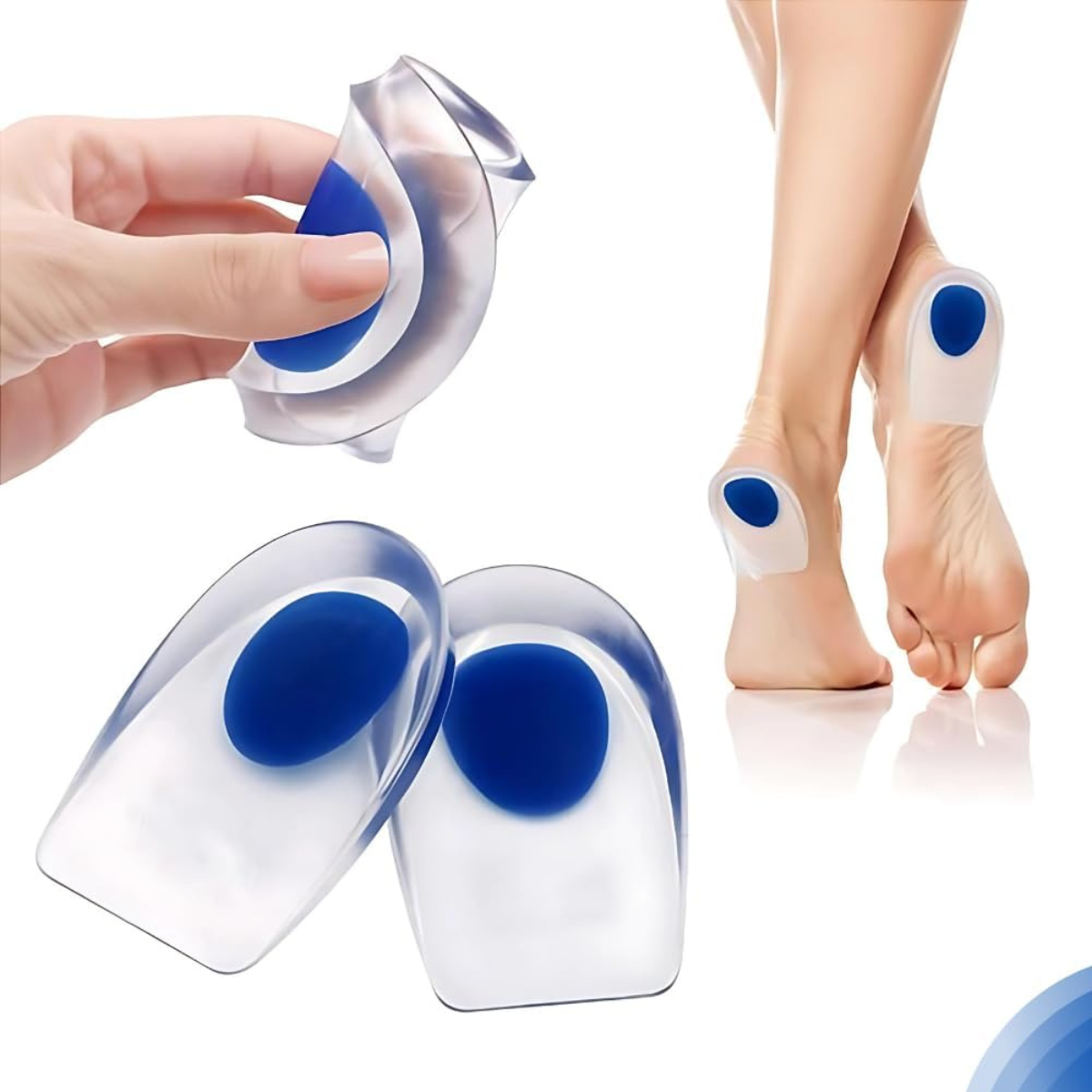Palmilha Calcanheira de Silicone Ortopédica